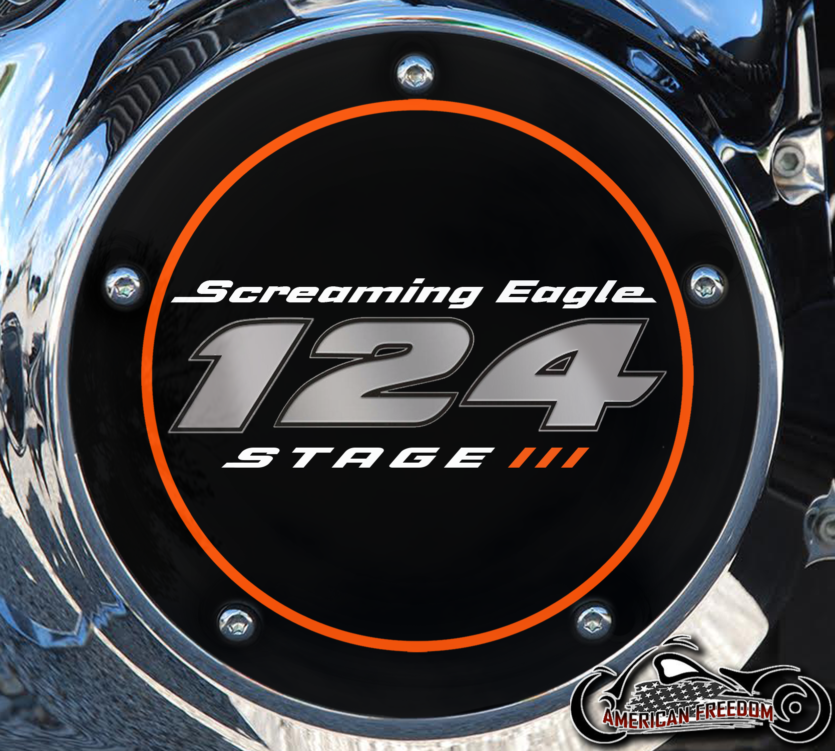 Screaming Eagle Stage III 124 Derby Cover O/L (ORANGE)